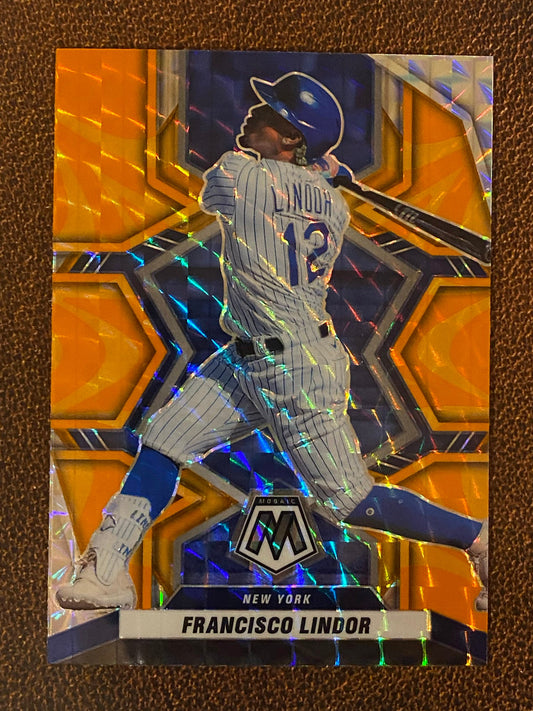 Francisco Lindor - 2022 Mosaic - Orange Reactive - Mets
