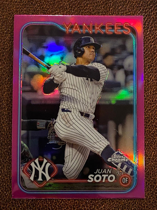 Juan Soto - 2024 Topps Chrome - Pink Refractor - Yankees