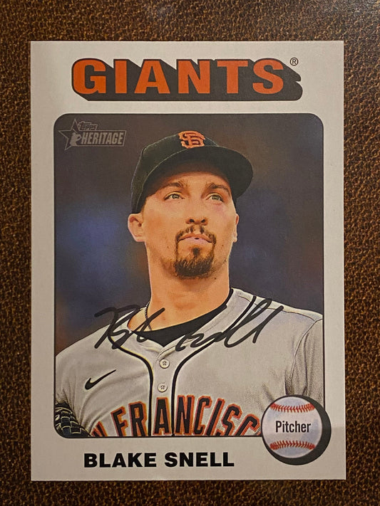 Blake Snell - 2024 Topps Heritage High Number - White Border - Giants