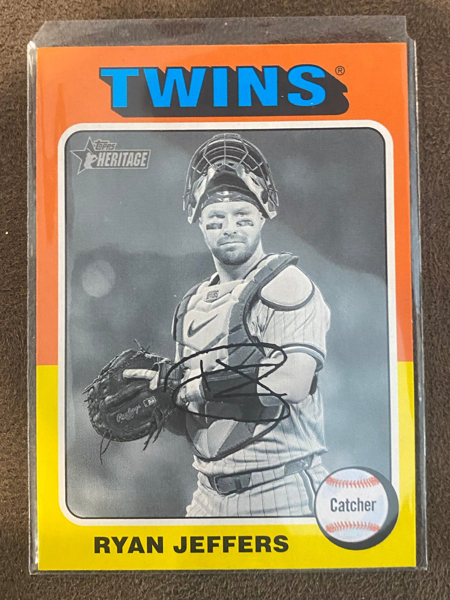 Ryan Jeffers - 2024 Topps Heritage High Number - Black and White Parallel - Twins