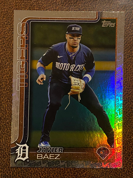 Javier Baez - 2025 Topps Series 2 - Fanatics Exclusive Topps Foil Border - Tigers