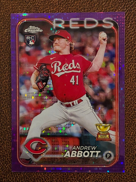 Andrew Abbott - 2024 Topps Chrome - Rookie Purple /275 - Reds