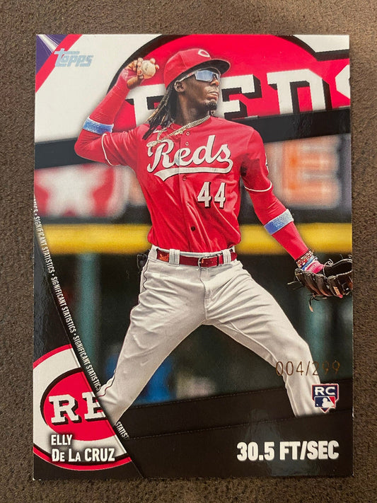 Elly De La Cruz - 2024 Topps Series 2 - Significant Statistics BLACK parallel /299 (slight whitening) - Reds