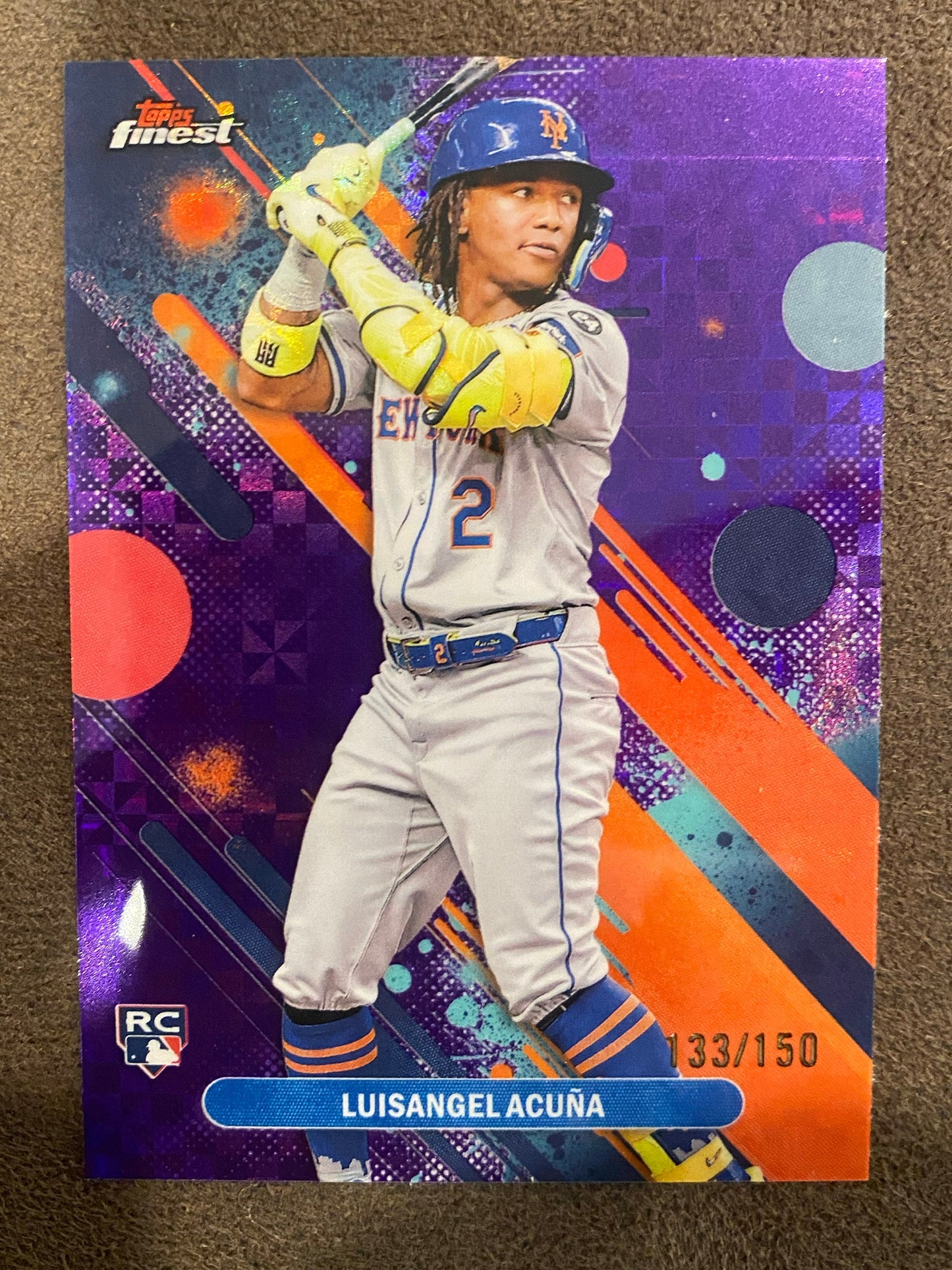 Luisangel Acuna - 2025 Topps Finest - Common Purple Checkerboard /150 - Mets