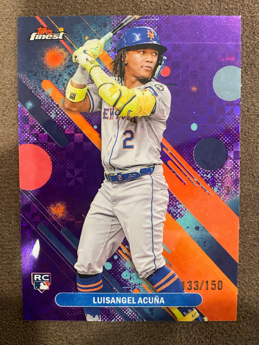 Luisangel Acuna - 2025 Topps Finest - Common Purple Checkerboard /150 - Mets