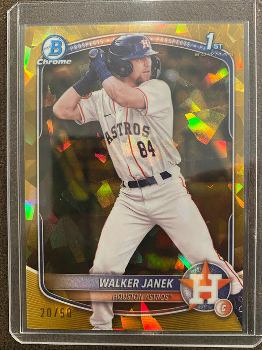 Walker Janek - 2025 Bowman Sapphire - Gold /50 - Astros