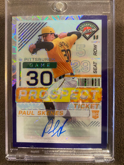 Paul Skenes - 2025 Panini Prospect - Purple Scope AUTO /49 - Pirates