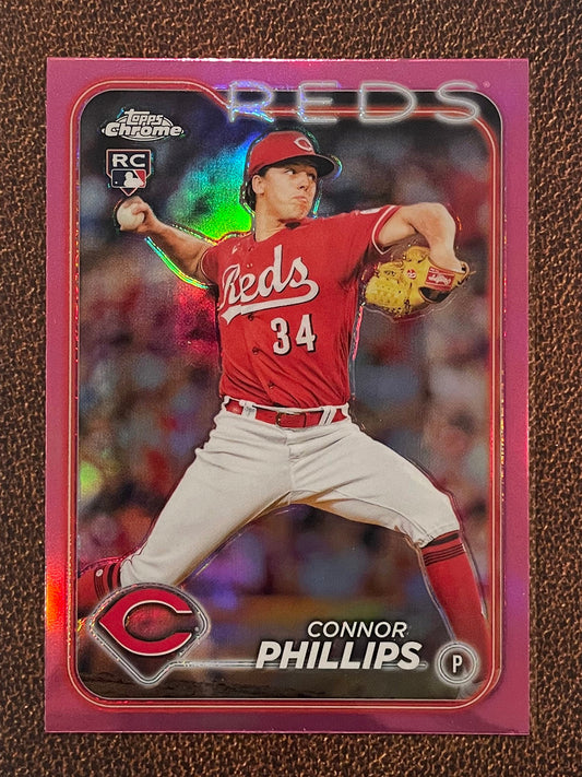 Connor Phillips - 2024 Topps Chrome - Pink Refractor - Reds