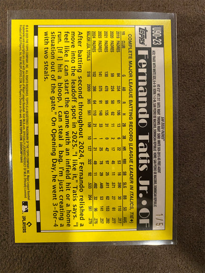 Fernando Tatis Jr. - 2025 Topps Update - 1990 Foil RED /5 - Padres