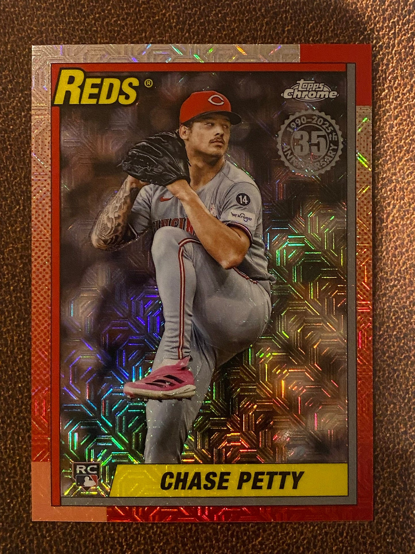 Chase Petty - 2025 Topps Update - 1990 Mojo Refractor - Reds