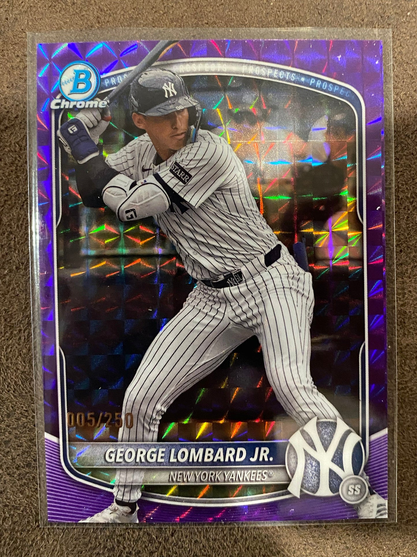 George Lombard Jr. - 2025 Bowman Chrome - Purple Geometric /250 - Yankees