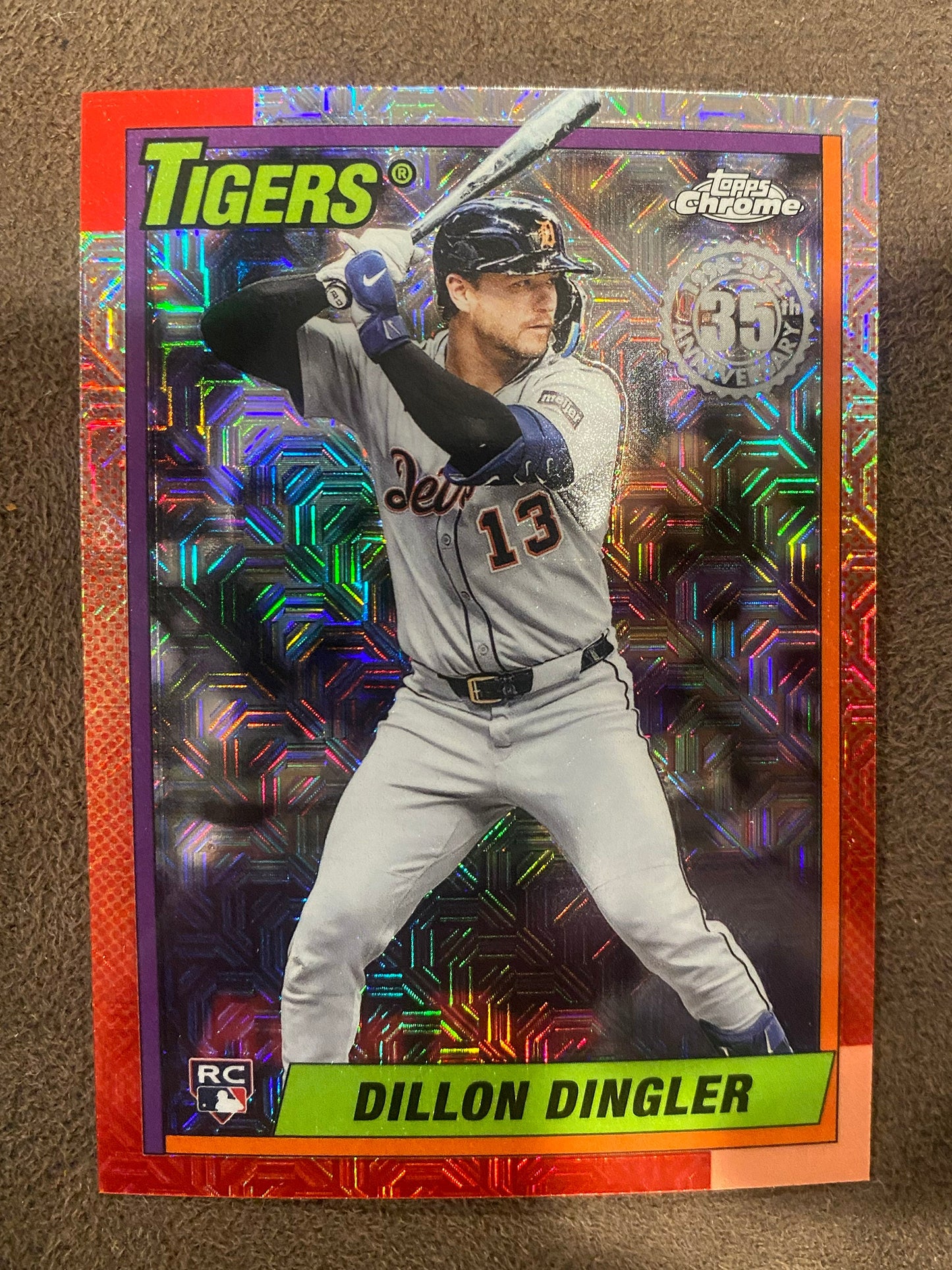 Dillon Dingler - 2025 Topps Update - 1990 Mojo Refractor - Tigers