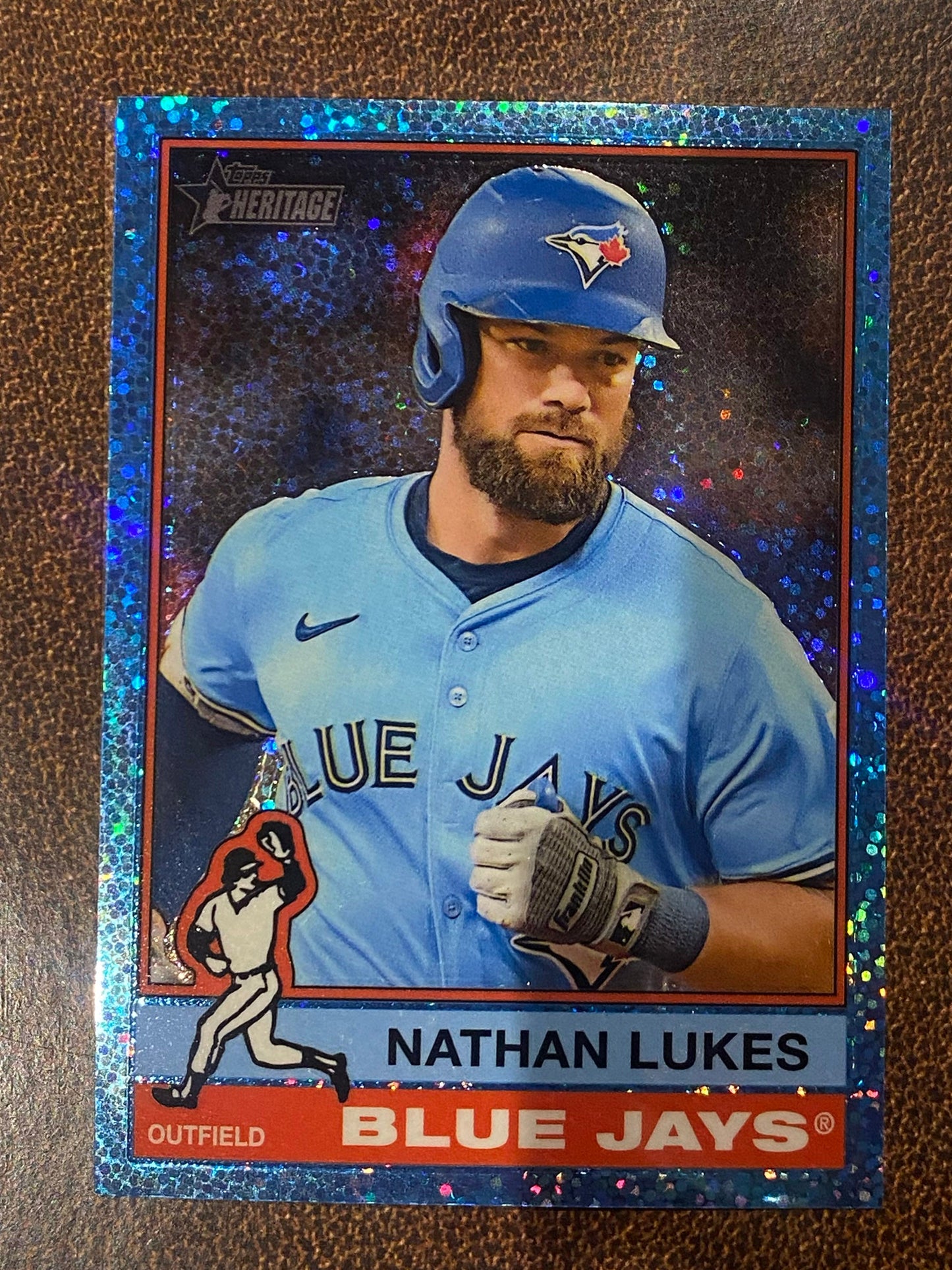 Nathan Lukes - 2025 Topps Heritage High Number - Blue Sparkle - Blue Jays