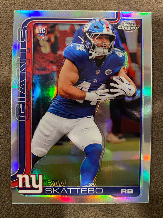 Cam Skattebo - 2025 Topps Chrome - Rookie Refractor - Giants