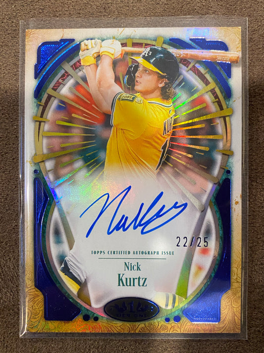 Nick Kurtz - 2026 Topps Tier One - Xplosions AUTO /25 (*Corner Whiting*) - Athletics