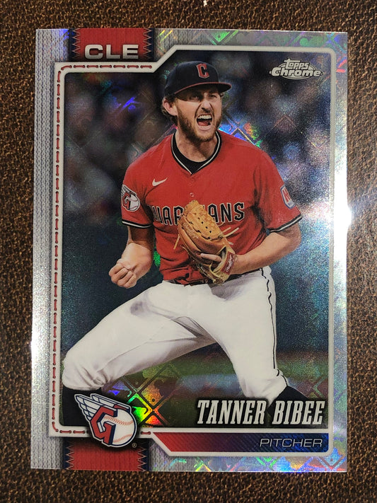 Tanner Bibee - 2026 Topps Chrome Logofractor - Base Logofractor - Guardians