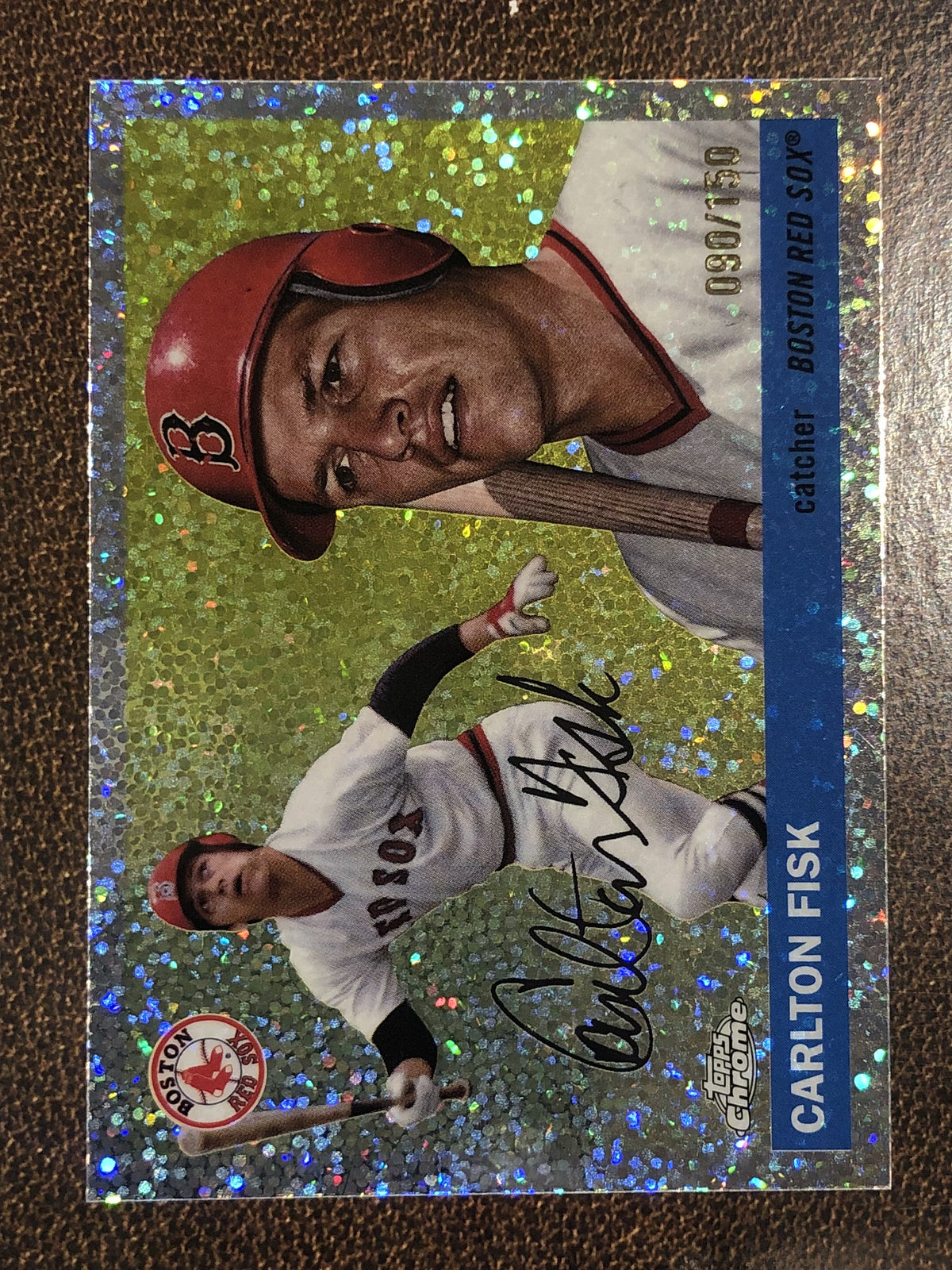Carlton Fisk - 2025 Topps Chrome Platinum - Speckle /150 - Red Sox