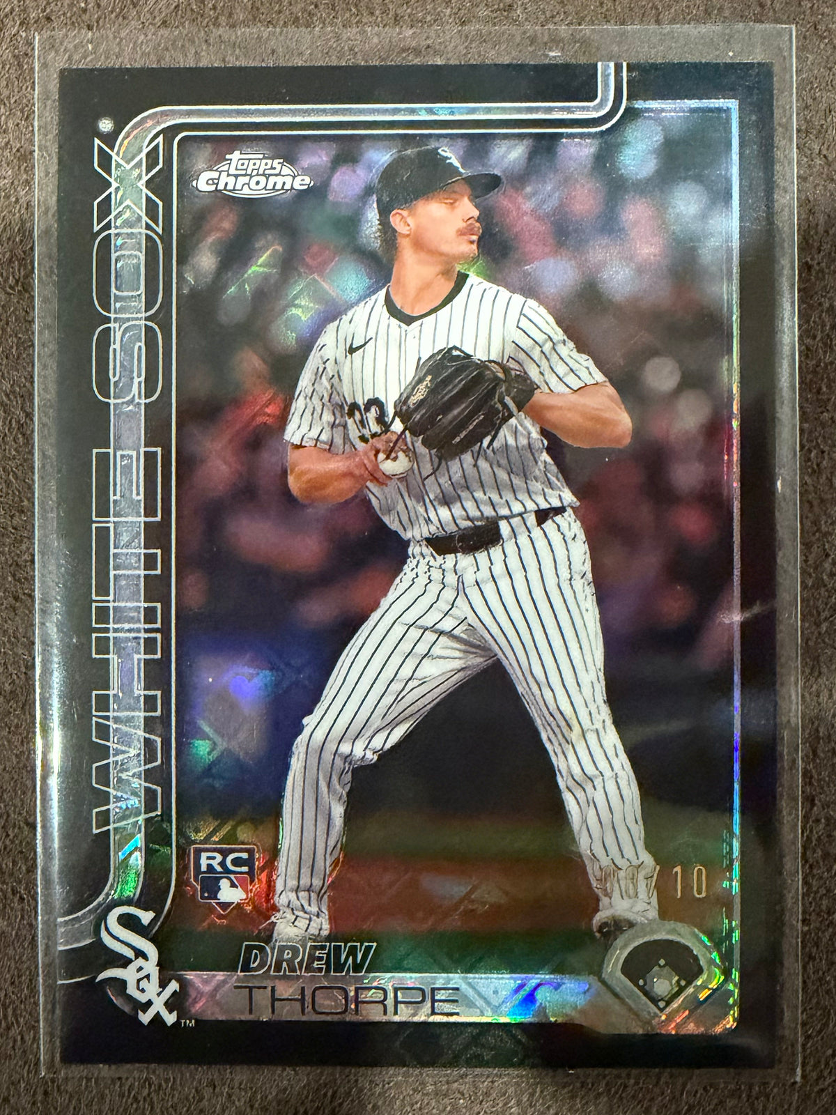 Drew Thorpe - 2025 Topps Chrome - BLACK Logofractor /10 - White Sox