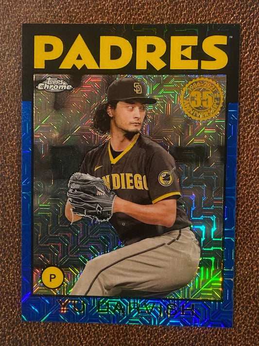 Yu Darvish - 2021 Topps - Silverpack Mojo BLUE /150 - Padres
