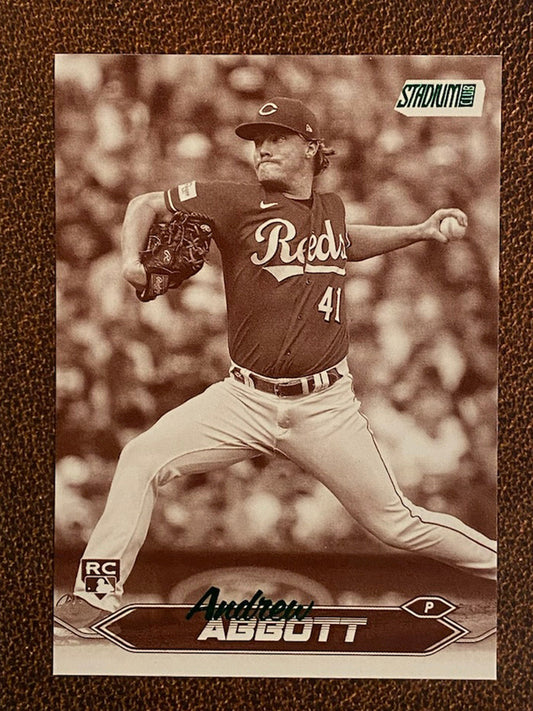 Andrew Abbott - 2024 Topps Stadium Club - Sepia - Reds