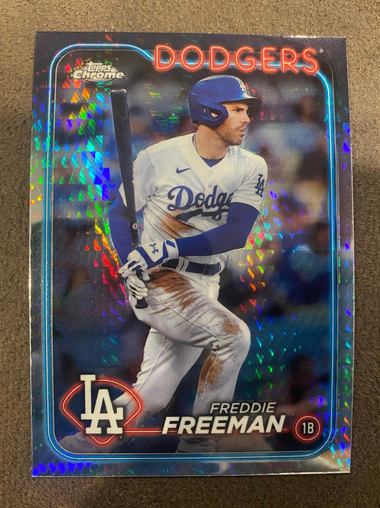 Freddie Freeman - 2024 Topps Chrome - Prism Refractors - Dodgers