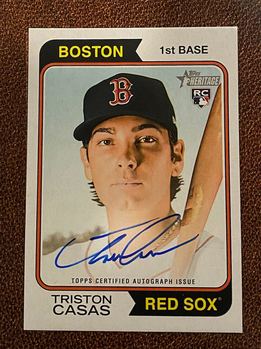 Triston Casas - 2023 Topps Heritage - Rookie AUTO - Red Sox