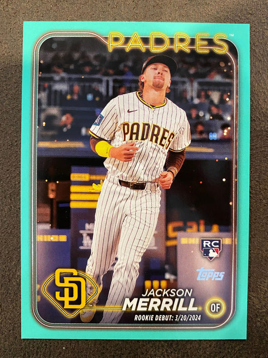 Jackson Merrill - 2024 Topps Update - Aqua - Padres