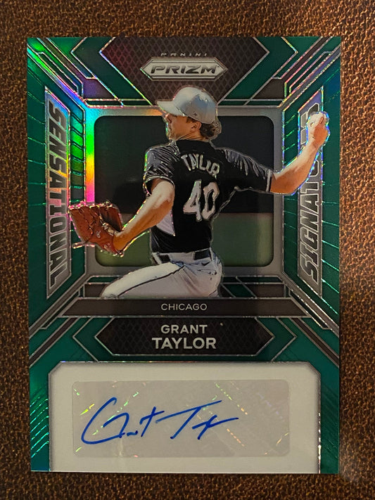 Grant Taylor - 2024 Panini Prizm - Green Sensational Signature AUTO - White Sox