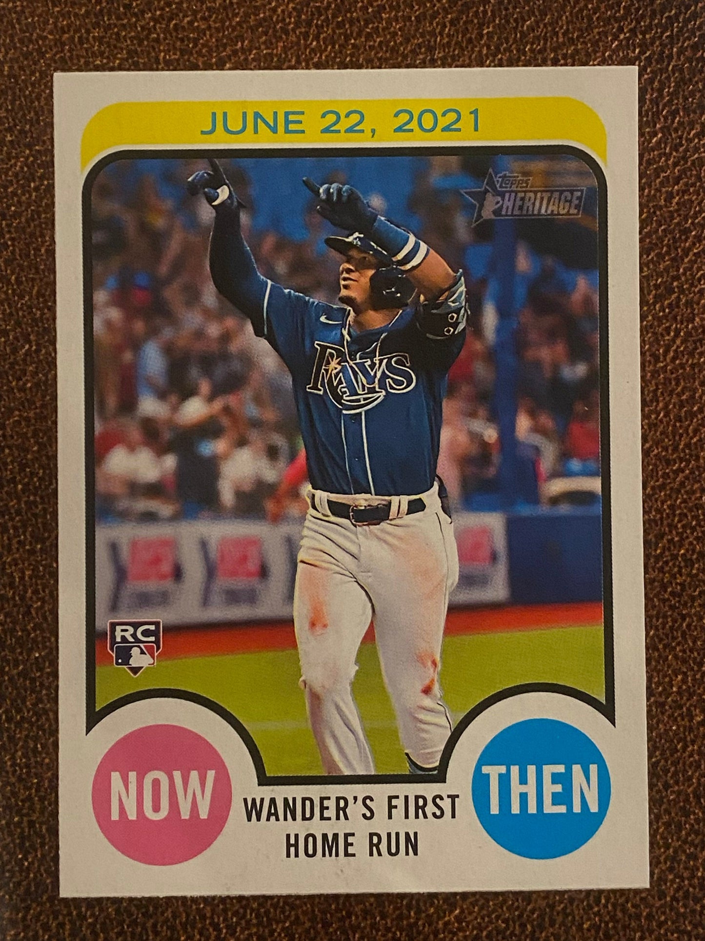 Wander Franco - 2022 Topps Heritage High Number - Now & Then - Rays