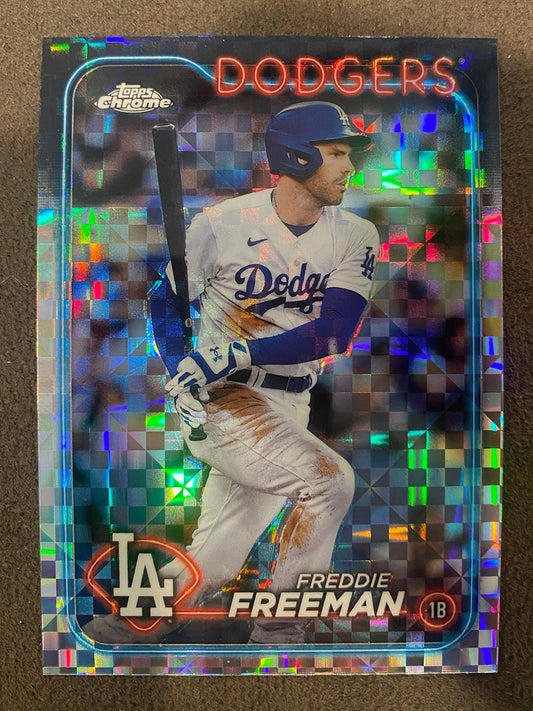 Freddie Freeman - 2024 Topps Chrome - XFractor - Dodgers