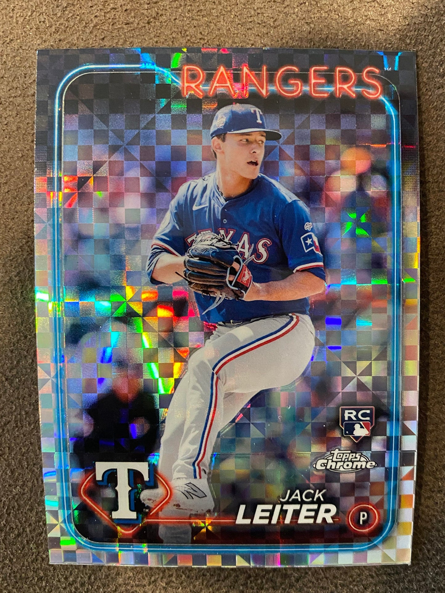 Jack Leiter - 2024 Topps Chrome - XFractor - Rangers