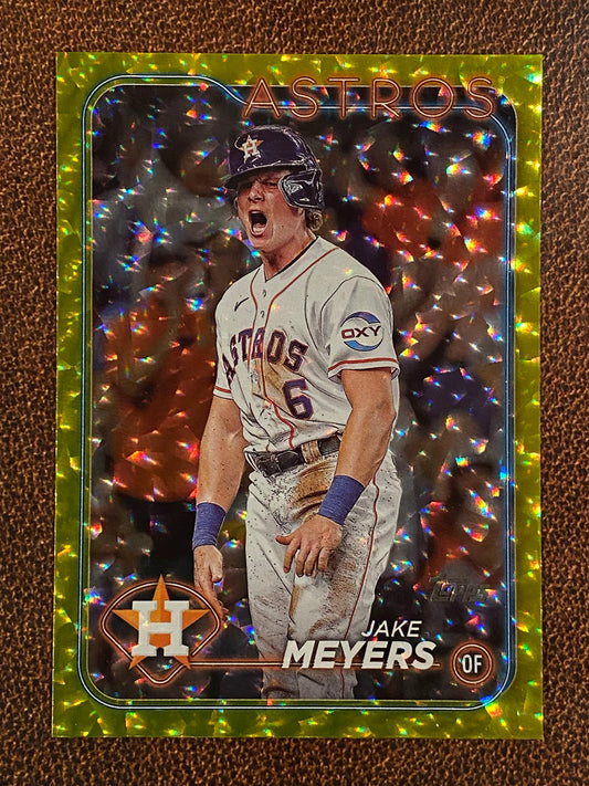 Jake Meyers - 2024 Topps Series 2 - Yellow Crackle /50 - Astros