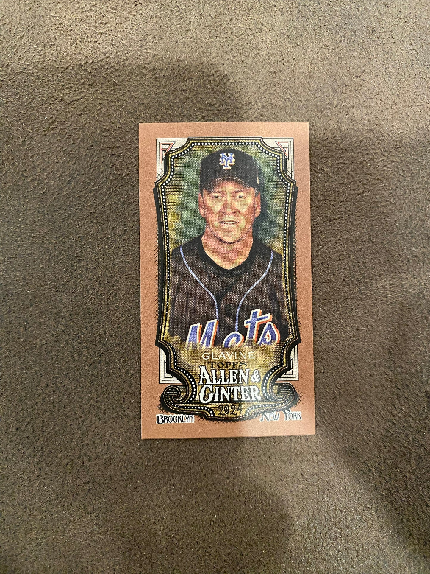 Tom Glavine - 2024 Allen & Ginter - Mini Gold Border - Mets