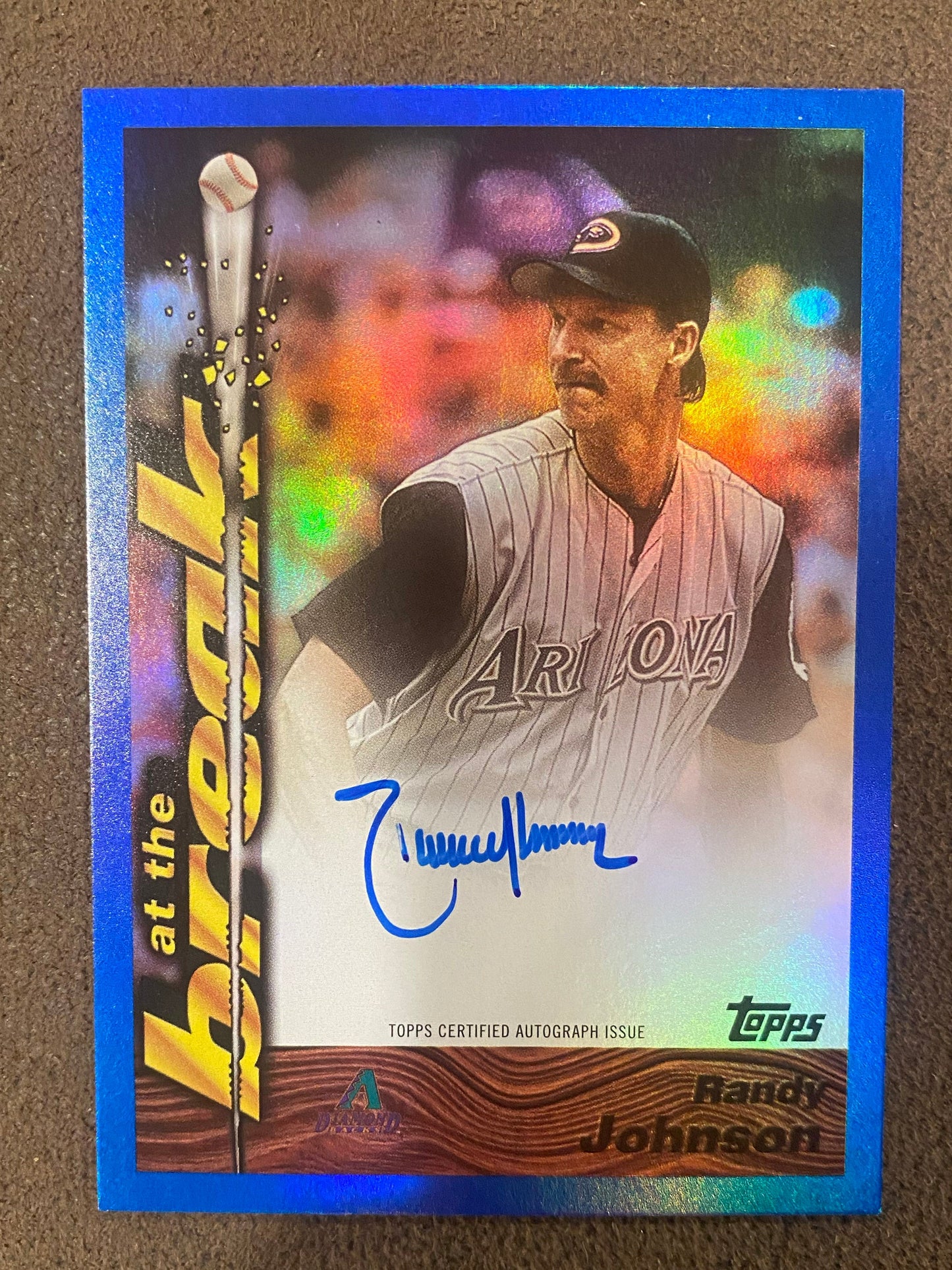 Randy Johnson - 2024 Topps Archives - At the Break Blue Foilboard AUTO 16/25 - Diamondbacks