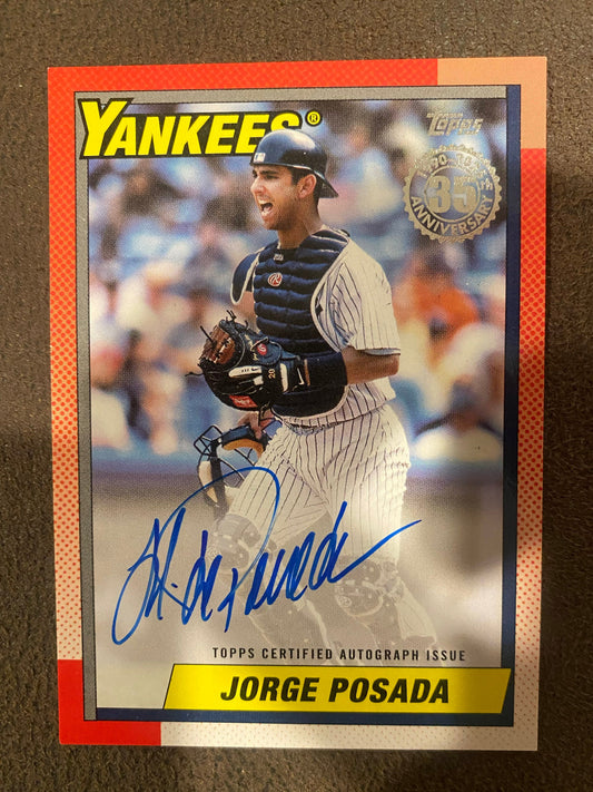 Jorge Posada - 2025 Topps Series 1 - 1990 AUTO - Yankees