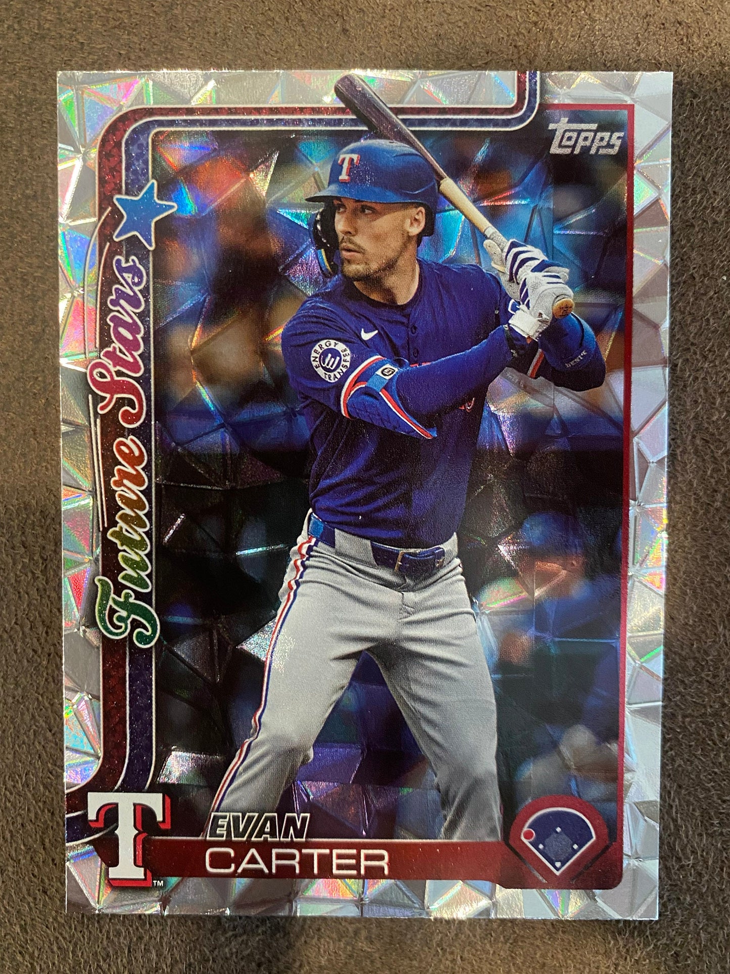Evan Carter - 2025 Topps Series 1 - Diamante - Rangers