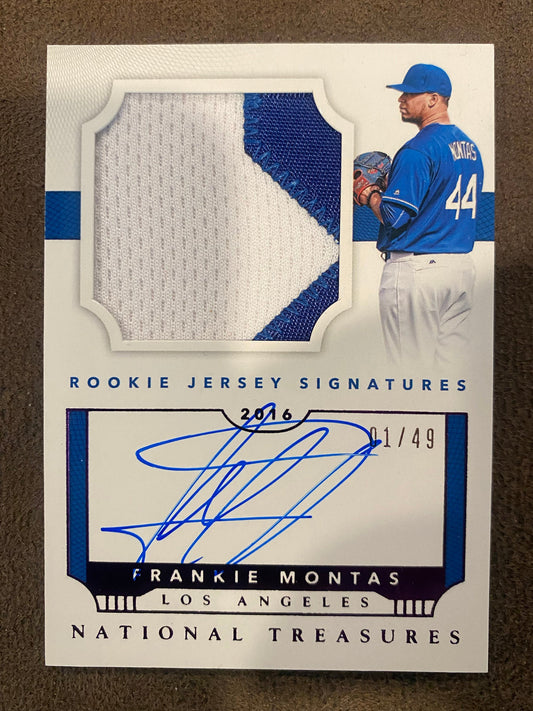 Frankie Montas - 2016 Panini National Treasures - Patch AUTO 01/49 - Dodgers