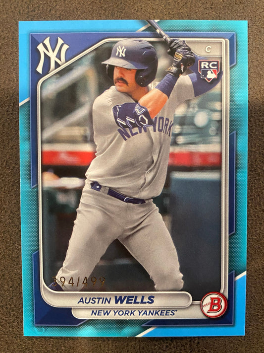 Austin Wells - 2024 Bowman - Skyblue /499 - Yankees
