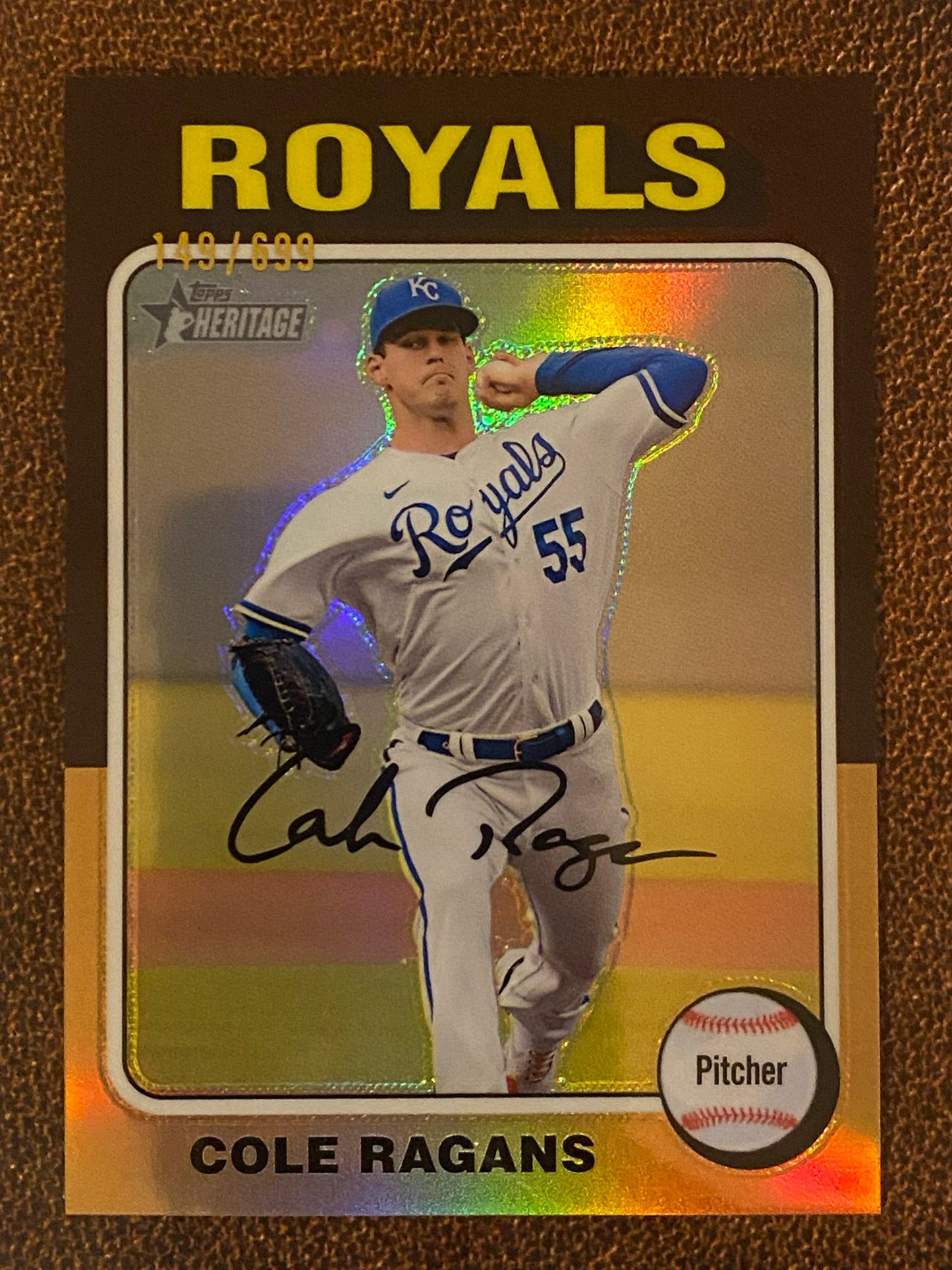 Cole Ragans - 2024 Topps Heritage High Number - Chrome Refractor /699 - Royals