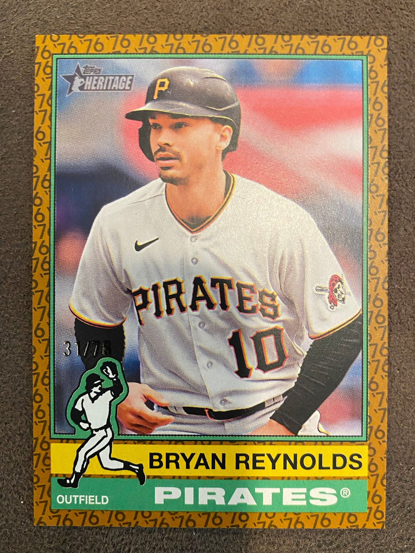 Bryan Reynolds - 2025 Topps Heritage - 1976 Border /76 - Pirates