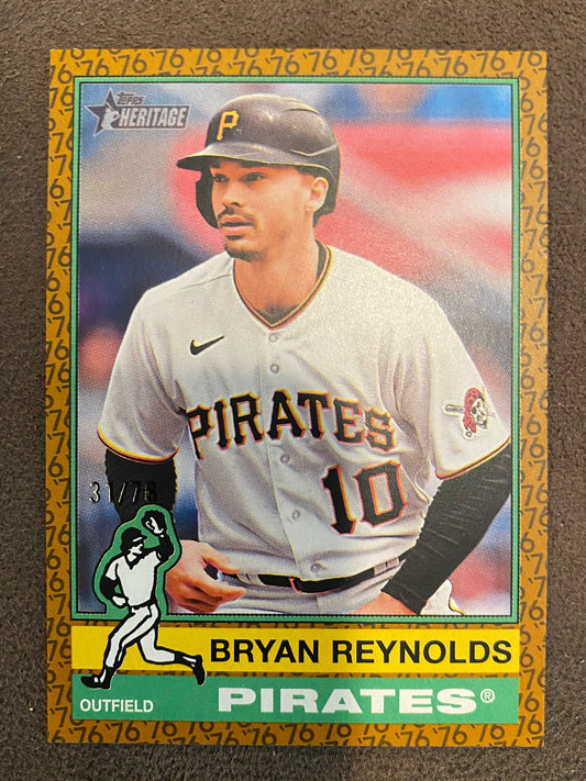 Bryan Reynolds - 2025 Topps Heritage - 1976 Border /76 - Pirates