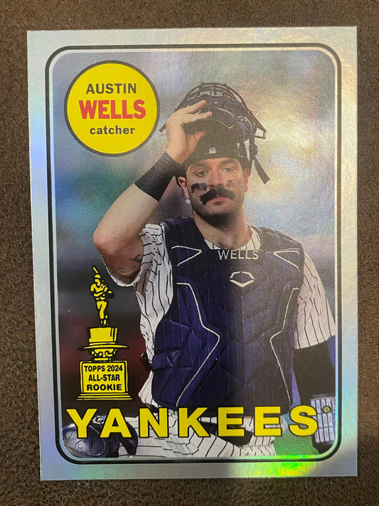 Austin Wells - 2025 Topps Heritage - 25th Anniversary Holographic - Yankees