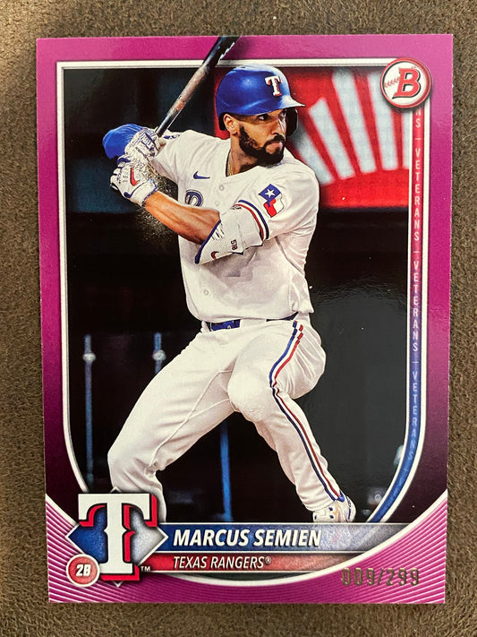 Marcus Semien - 2025 Bowman - Pink /299 - Rangers