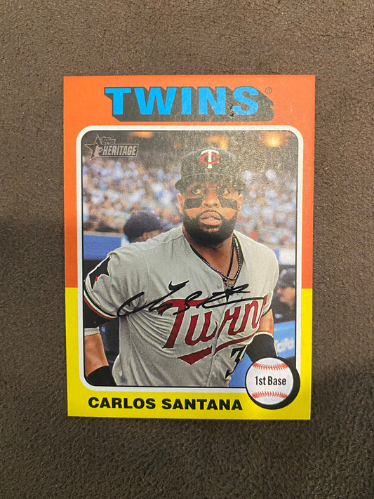 Carlos Santana - 2024 Topps Heritage High Number - Mini - Twins