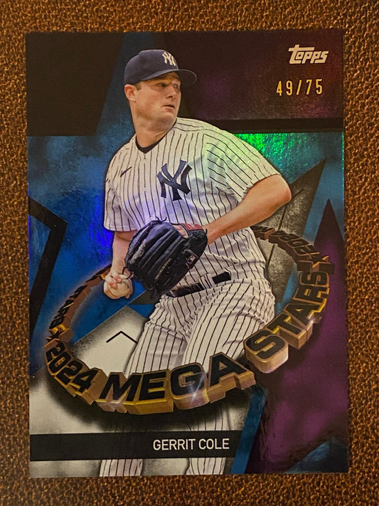 Gerrit Cole - 2024 Topps Series 2 - Mega Stars Purple Foil /75 - Yankees
