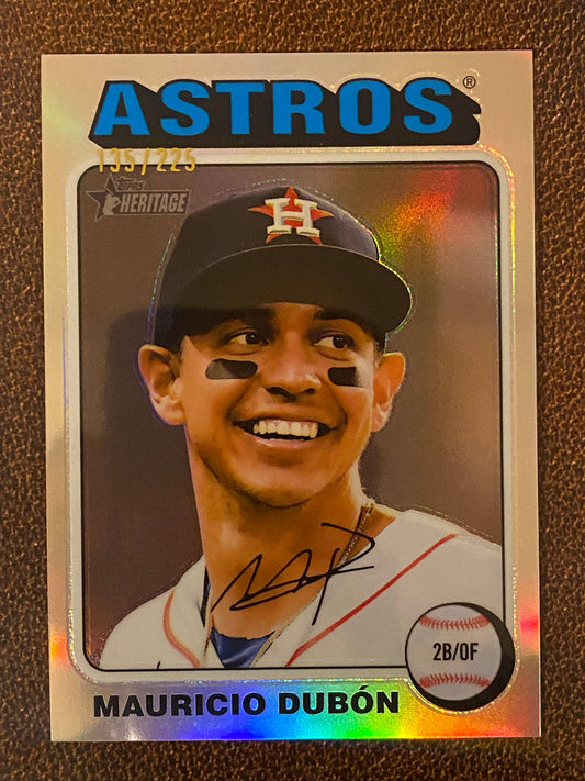 Mauricio Dubon - 2024 Topps Heritage High Number - Silver /225 - Astros