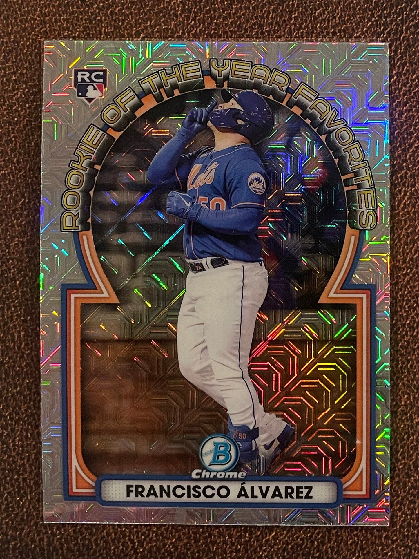 Francisco Álvarez - 2023 Bowman - Rookie of the Year Favorites Mojo Refractors - Mets