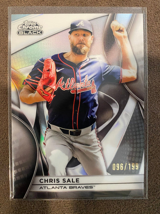 Chris Sales - 2025 Topps Chrome Black - Refractor /199 - Braves