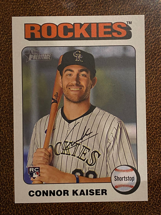Connor Kaiser - 2024 Topps Heritage High Number - White Border - Rockies