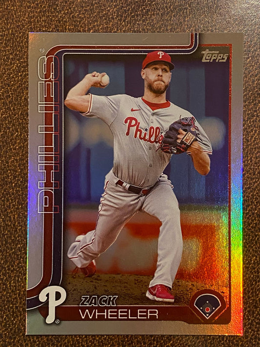 Zack Wheeler - 2025 Topps Series 1 - Rainbow Foil - Phillies